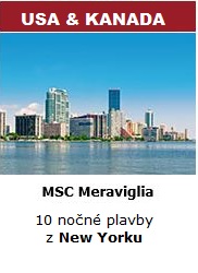 MSC plavby z New Yorku: USA a Kanada na MSC Meraviglia