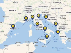 Mapa plavby