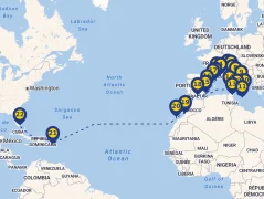 Mapa plavby