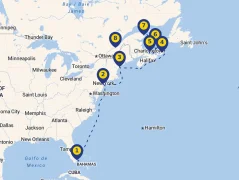 Mapa plavby