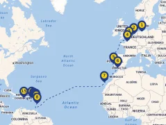 Mapa plavby